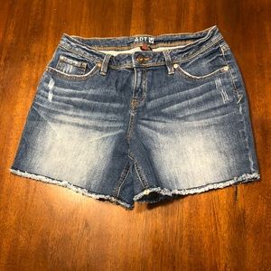 Apt 9 Jean shorts slightly distressed. Like new